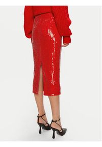 ROTATE Spódnica ołówkowa Tasha 1131483017 Czerwony Slim Fit. Kolor: czerwony. Materiał: syntetyk #4