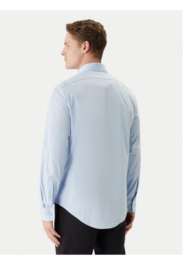 Calvin Klein Koszula LV019EU001 Błękitny Slim Fit. Kolor: niebieski. Materiał: bawełna