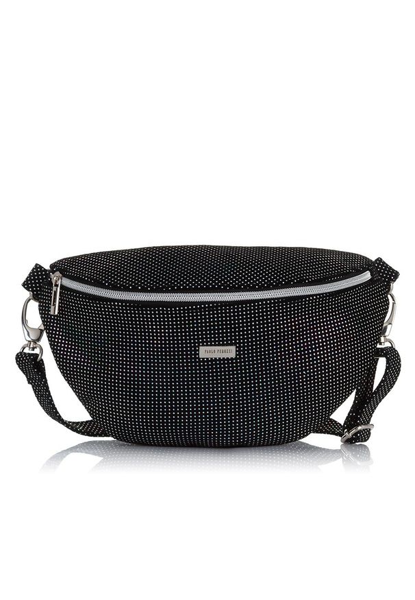 PAOLO PERUZZI - Skórzana saszetka nerka damska czarna Paolo Peruzzi Z-15-C. Kolor: czarny. Materiał: skórzane