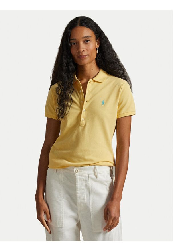 Polo Ralph Lauren Polo 211870245030 Żółty Slim Fit. Typ kołnierza: polo. Kolor: żółty. Materiał: bawełna