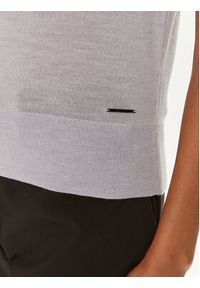 Calvin Klein Bluzka K20K207201 Szary Slim Fit. Kolor: szary. Materiał: wełna #4