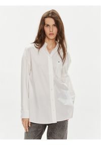 Tommy Jeans Koszula Essential DW0DW18659 Biały Oversize. Kolor: biały. Materiał: bawełna