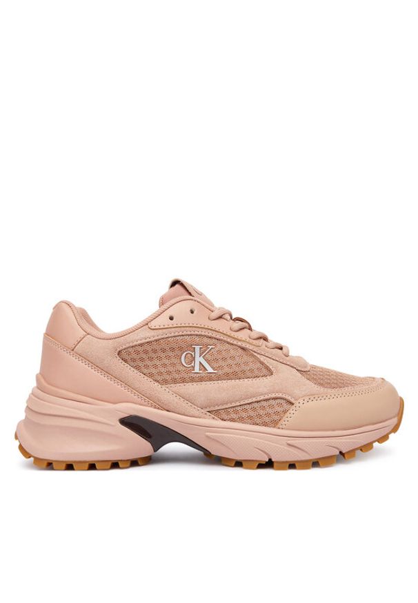 Calvin Klein Sneakersy Hike Runner Mesh Mix Ck YW0YW01994 Pomarańczowy. Kolor: pomarańczowy. Materiał: skóra