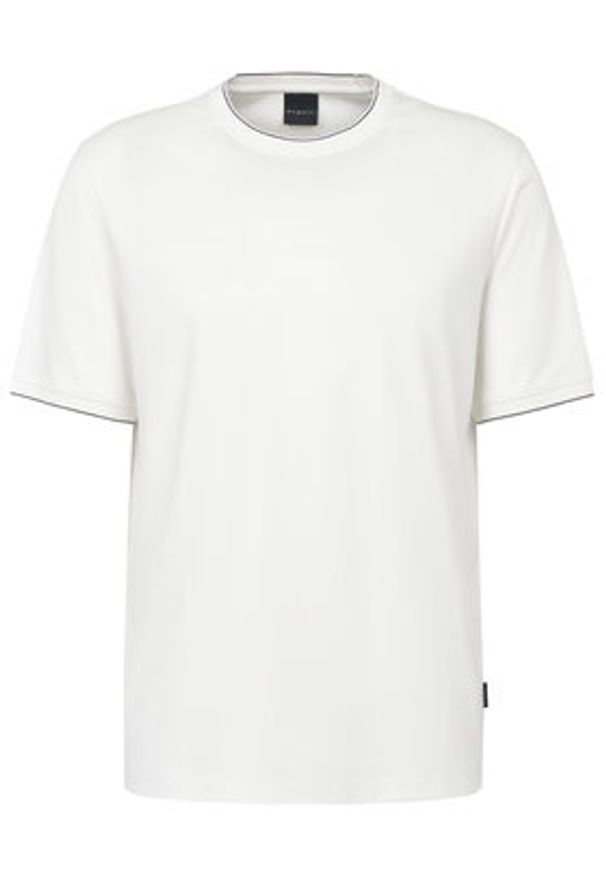 Bugatti T-Shirt 8350-75091C Biały Regular Fit. Kolor: biały. Materiał: syntetyk, bawełna