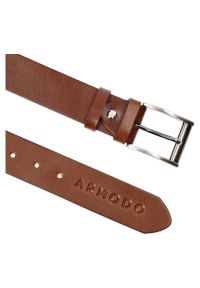Brązowy Skórzany Pasek Męski Armodo. Kolor: brązowy. Materiał: skóra. Styl: casual #4