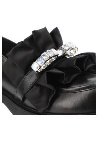 Czarne Półbuty Tuffoni Eleganckie Obuwie Damskie Premium. Kolor: czarny. Materiał: skóra. Styl: elegancki #3