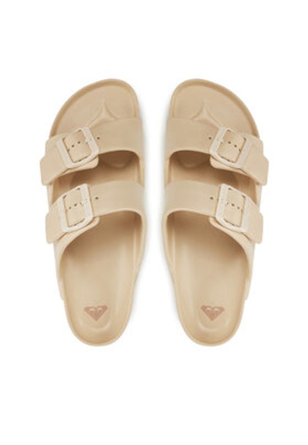 Roxy Klapki Kattie ARJL101228 Beżowy. Kolor: beżowy. Materiał: syntetyk