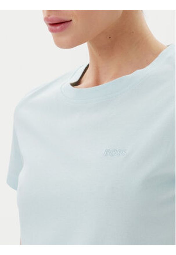 BOSS T-Shirt C_Esogo_1 50506973 Błękitny Slim Fit. Kolor: niebieski. Materiał: bawełna