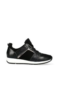Arturo Vicci - Sneakersy czarne. Okazja: na co dzień. Kolor: czarny. Materiał: materiał, skóra, zamsz. Sport: turystyka piesza #1