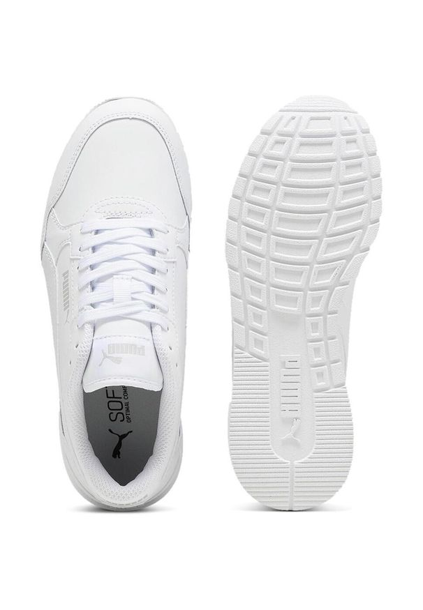 Buty na co dzień damskie Puma St Runner V4 Skóra. Okazja: na co dzień. Kolor: biały. Materiał: skóra ekologiczna, materiał. Sport: turystyka piesza