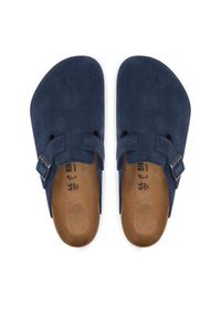 Birkenstock Klapki Boston 1030816 Granatowy. Kolor: niebieski. Materiał: skóra, zamsz #6
