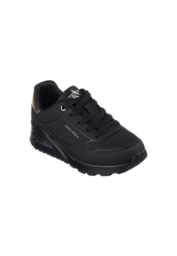 skechers - Buty sportowe Sneakersy dziewczęce, Uno Gen1 - Shimmer Away. Okazja: na co dzień. Kolor: czarny, biały, wielokolorowy. Materiał: materiał, syntetyk. Szerokość cholewki: normalna. Sport: turystyka piesza