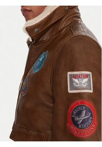 Milestone Kurtka skórzana MSMatti 531070 60400 Brązowy Regular Fit. Kolor: brązowy. Materiał: skóra #3