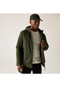 Regatta - Kurtka męska przejściowa przeciwdeszczowa Winsar. Kolor: zielony. Materiał: materiał, puch. Sport: turystyka piesza #1