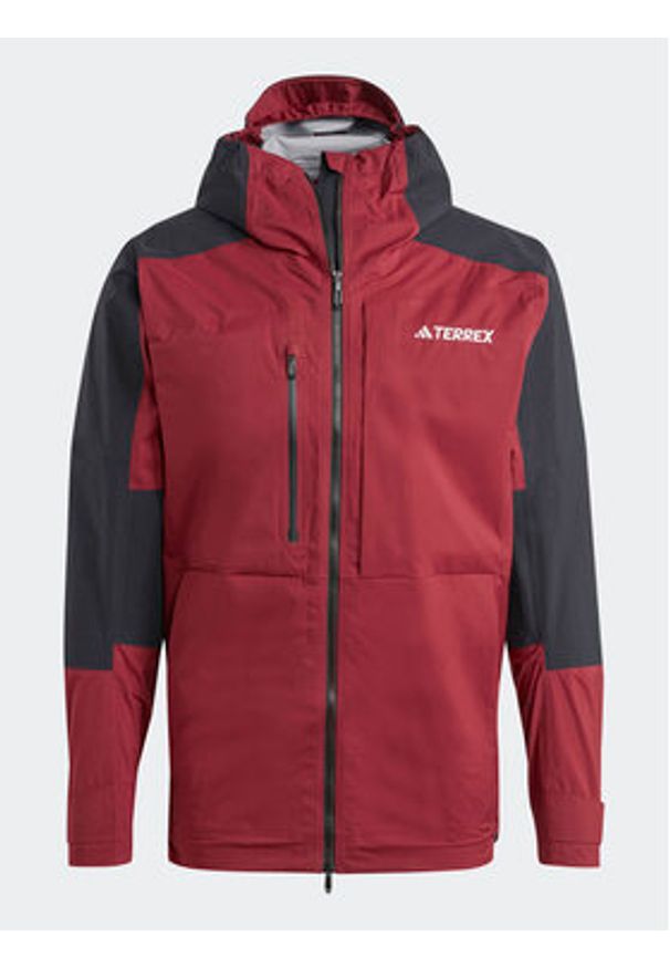 Adidas - adidas Kurtka outdoor Terrex Xploric RAIN.RDY Hiking IB4266 Bordowy Regular Fit. Kolor: czerwony. Materiał: syntetyk. Sport: outdoor
