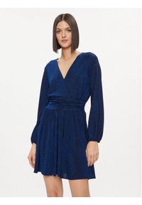 Please Sukienka koktajlowa A1X0BFT000 Granatowy Regular Fit. Kolor: niebieski. Materiał: syntetyk. Styl: wizytowy #1