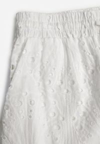 Renee - Białe Ażurowe Spodnie Wide Leg z Bawełny w Rustykalnym Stylu z Haftem Elladith. Okazja: na co dzień. Kolor: biały. Materiał: bawełna. Wzór: ażurowy, haft. Styl: casual, boho #6