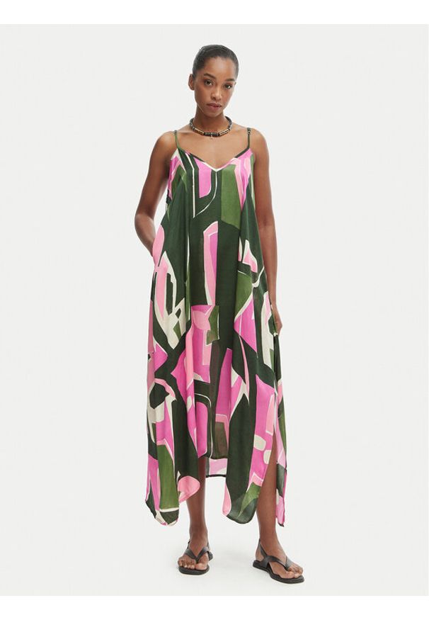 Iconique Sukienka letnia Gemma IC26-102 Kolorowy Relaxed Fit. Wzór: kolorowy. Sezon: lato