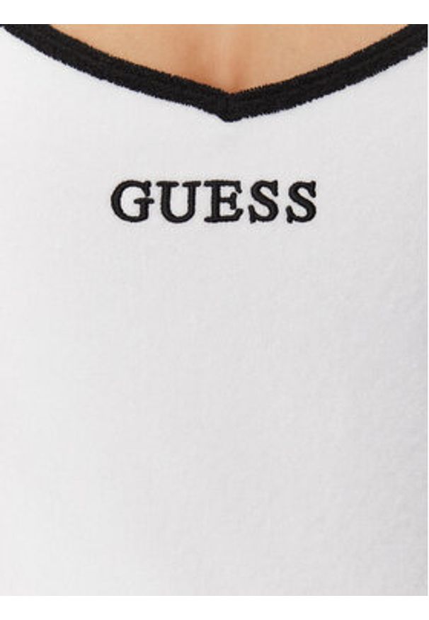 Guess Sukienka codzienna E5GK15 KCQV1 Biały Bodycon Fit. Okazja: na co dzień. Kolor: biały. Materiał: bawełna. Typ sukienki: bodycon, proste. Styl: casual