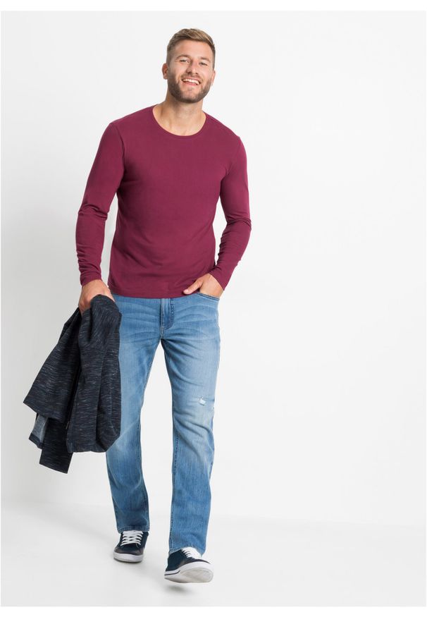 bonprix - Bluzka z długim rękawem (3 szt.). Kolor: szary. Materiał: jersey. Długość rękawa: długi rękaw. Długość: długie