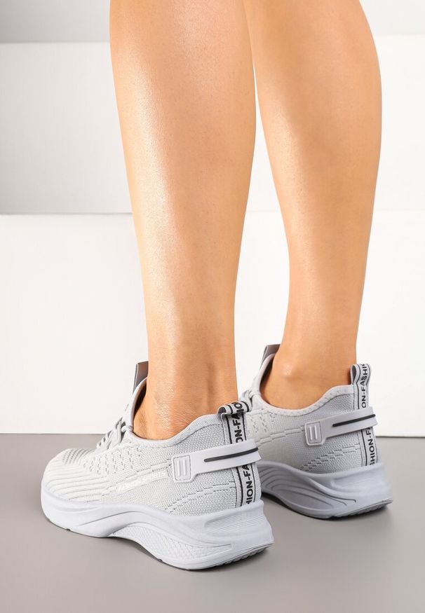 Renee - Szare Siateczkowe Buty Sportowe Sneakersy Ulinoria. Okazja: na co dzień. Kolor: szary