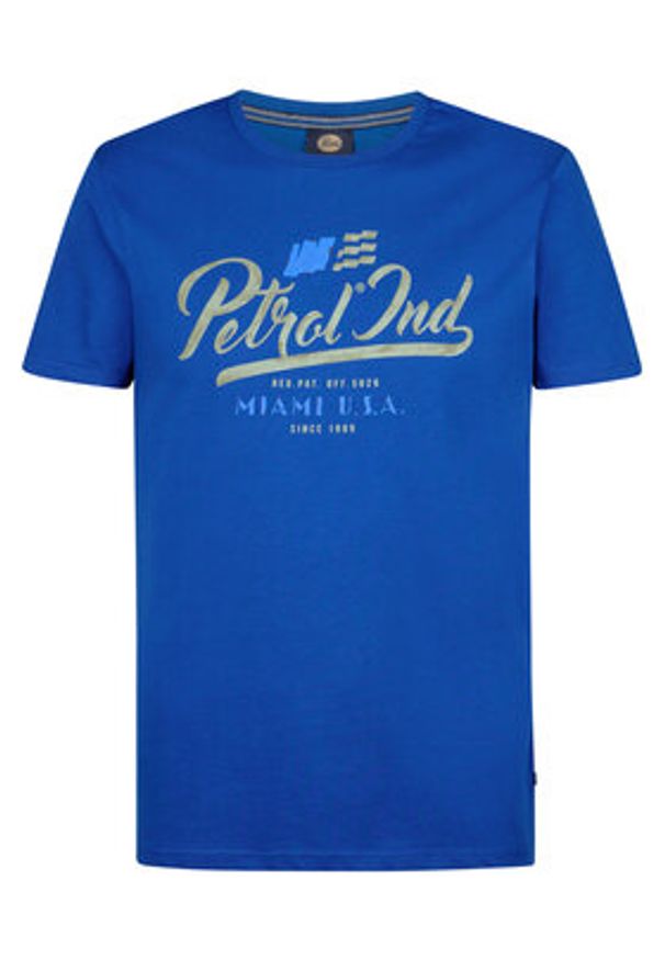 Petrol Industries T-Shirt M-1050-TSR600 Niebieski Regular Fit. Kolor: niebieski. Materiał: bawełna
