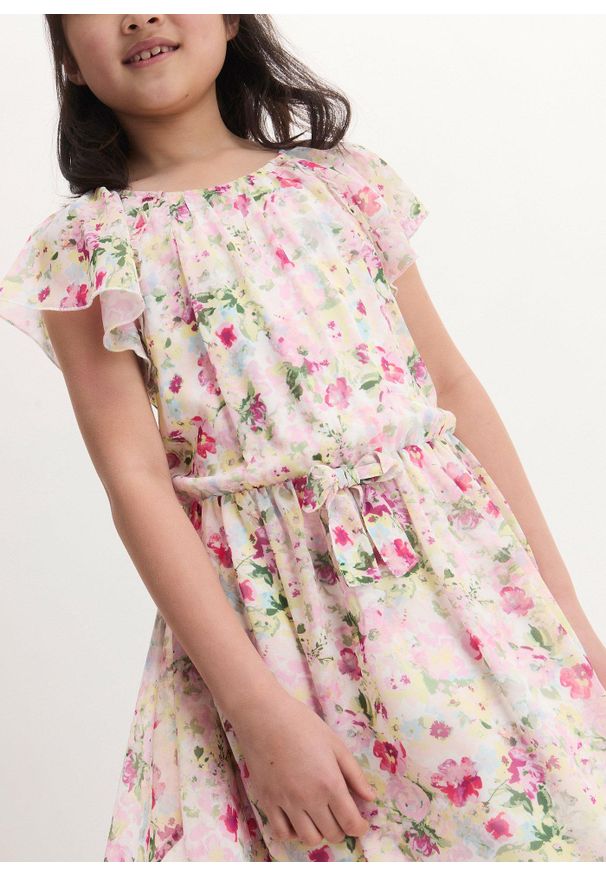 bonprix - Sukienka dziewczęca na wyjątkowe okazje. Typ kołnierza: kokarda. Kolor: fioletowy