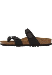 Klapki damskie Birkenstock Mayari BF. Kolor: wielokolorowy, czarny, szary. Materiał: materiał