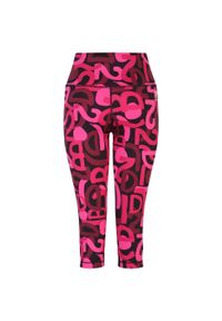 DARE 2B - Legginsy Damskie Influential Graffiti 3/4. Kolor: różowy. Sport: bieganie