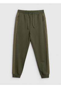 4f - 4F Spodnie dresowe joggery męskie - khaki XL. Kolor: oliwkowy, brązowy, wielokolorowy. Materiał: dresówka. Sport: fitness #1