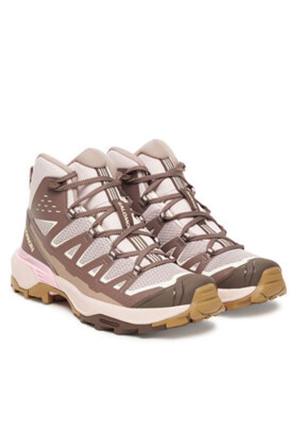 salomon - Salomon Trekkingi X Ultra 360 Edge Mid Gore-Tex L47982000 Brązowy. Kolor: brązowy. Materiał: materiał