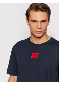 Hugo T-Shirt Diragolino212 50447978 Granatowy Regular Fit. Kolor: niebieski. Materiał: bawełna #5