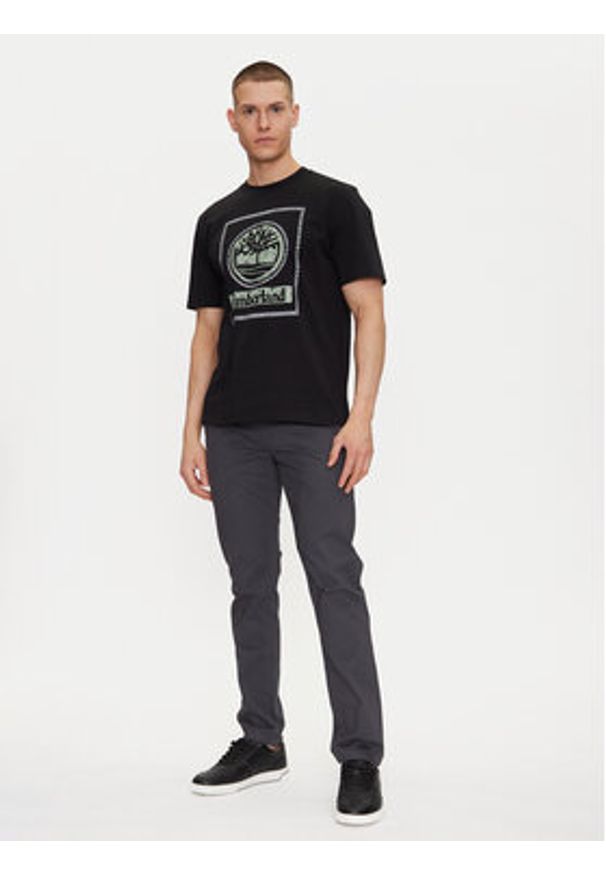 Timberland T-Shirt TB0A6DHD Czarny Regular Fit. Kolor: czarny. Materiał: bawełna