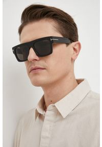 Tom Ford okulary przeciwsłoneczne męskie kolor czarny. Kolor: czarny #1