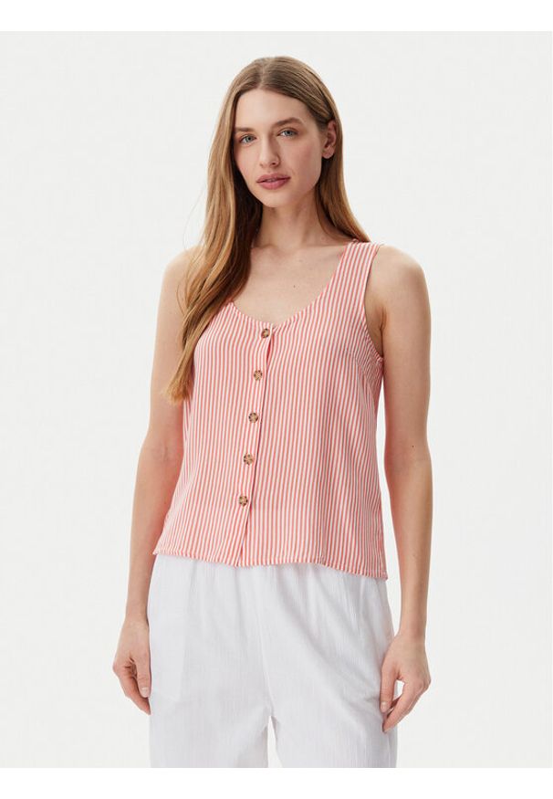 Vero Moda Top Bumpy 10325830 Czerwony Standard Fit. Kolor: czerwony. Materiał: wiskoza