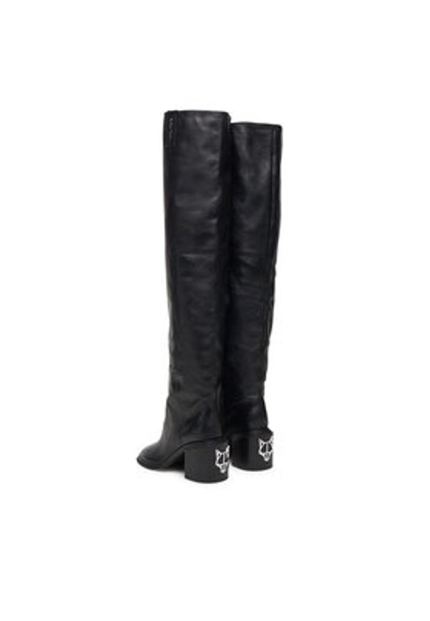 Naked Wolfe Kozaki Nature Nappa Prince Czarny. Kolor: czarny. Materiał: skóra