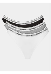 Calvin Klein Underwear Komplet 3 par stringów 000QD5209E Kolorowy. Materiał: bawełna. Wzór: kolorowy