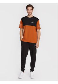 Puma T-Shirt Power Colorblock 671567 Pomarańczowy Relaxed Fit. Kolor: pomarańczowy. Materiał: bawełna #4