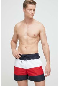 TOMMY HILFIGER - Tommy Hilfiger szorty kąpielowe kolor granatowy. Kolor: niebieski. Materiał: tkanina #3