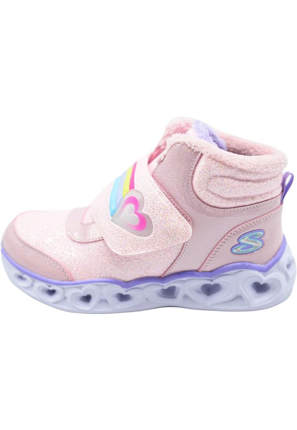 skechers - Buty do chodzenia dla dzieci Skechers Heart Lights Brilliant Rainbow. Wysokość cholewki: za kostkę. Zapięcie: rzepy. Kolor: wielokolorowy. Materiał: syntetyk, tkanina, materiał. Szerokość cholewki: normalna. Sport: turystyka piesza