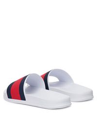TOMMY HILFIGER - Tommy Hilfiger Klapki Core Hilfiger Flag Pool Slide FM0FM05798 Biały. Kolor: biały. Materiał: skóra #4