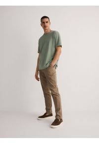 Reserved - T-shirt comfort fit - jasnozielony. Kolor: zielony. Materiał: bawełna, dzianina