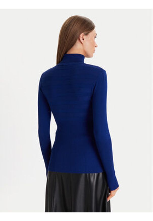 Morgan Golf 132-MENTOS.M Niebieski Slim Fit. Typ kołnierza: golf. Kolor: niebieski. Materiał: wiskoza