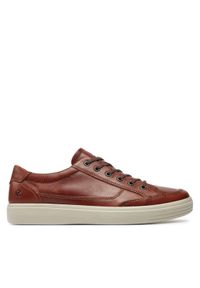 ecco - ECCO Sneakersy Classic Sneaker M 53730401053 Brązowy. Kolor: brązowy. Materiał: skóra