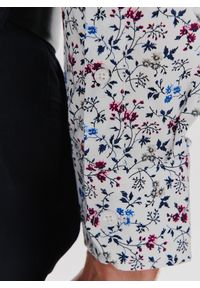 Pako Lorente - PAKO LORENTE – Koszula męska w kwiatowy wzór długi rękaw. Okazja: na co dzień. Materiał: bawełna, elastan. Długość rękawa: długi rękaw. Długość: długie. Wzór: kwiaty. Styl: casual #5