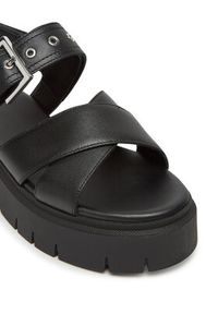 Hugo - HUGO Sandały Kris_Sandal_BKNA 50542072 Czarny. Kolor: czarny. Materiał: skóra #6