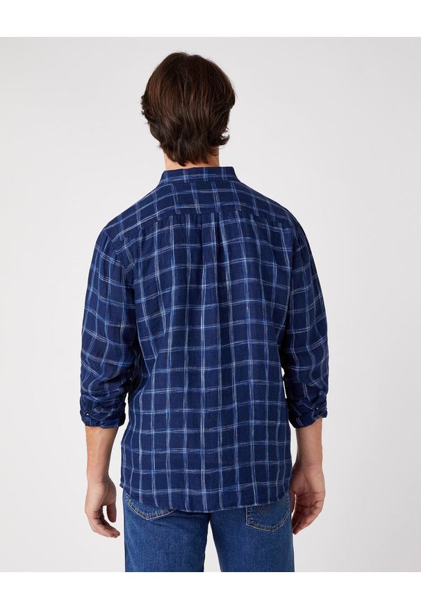 Wrangler - KOSZULA MĘSKA WRANGLER LS 1PKT SHIRT LIMOGES BLUE W5A11KX50 112129952