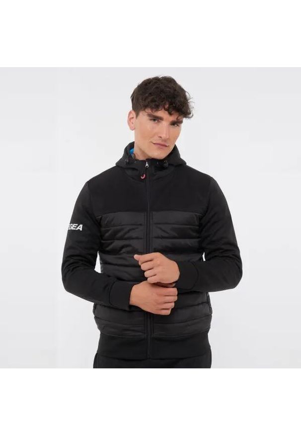 LEGEA - Kurtka Legea Lapponia Dorosłych. Kolor: czarny. Materiał: puch. Sport: turystyka piesza