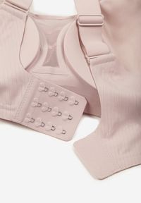 Born2be - Jasnofioletowy Biustonosz z Prążkowanego Materiału Ezimere. Kolor: fioletowy. Materiał: prążkowany, materiał. Rodzaj stanika: wyciągane miseczki. Wzór: gładki #2