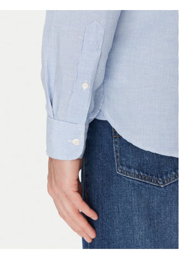 TOMMY HILFIGER - Tommy Hilfiger Koszula MW0MW40704 Błękitny Regular Fit. Kolor: niebieski. Materiał: bawełna